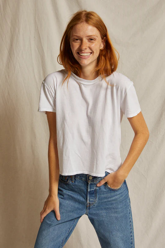 Harley Boxy Crew Tee - White