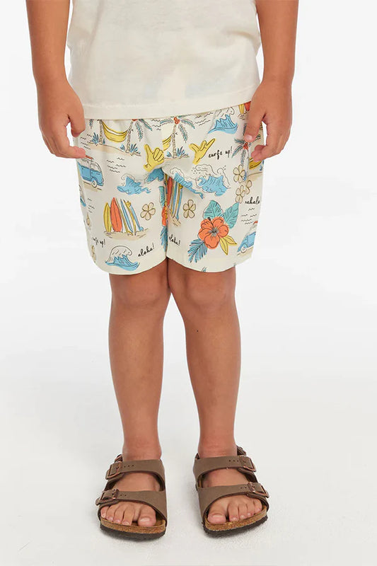 Surf's Up Woven Pocket Short - coconut milk