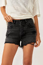 Now or Never Denim Shorts, Zodiac Black