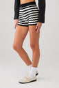 Inez Knit Shorts, Black/White