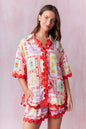 Fruits Print W/ Ric Rac Trim Set