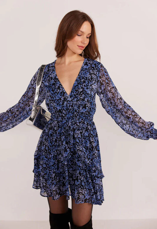 Lucinda Mini Dress Midnight Ditsy