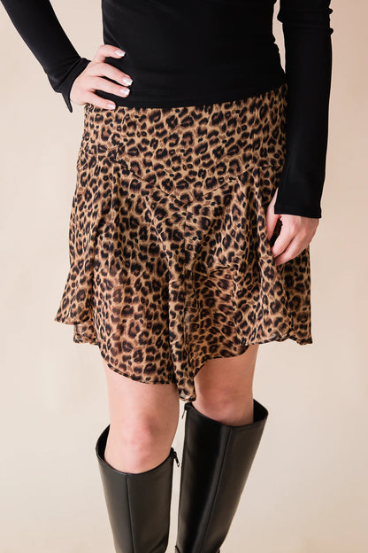 Be Fierce Leopard Mini Skirt
