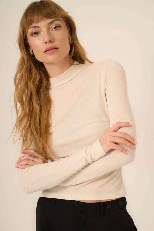 Belle Baby Rib Mockneck Long Sleeve