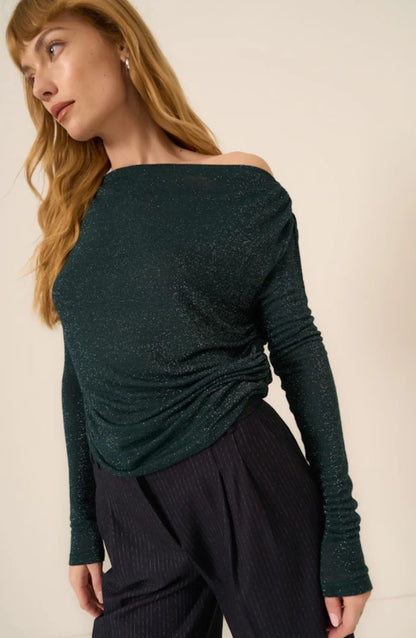 Feeling It Off The Shoulder Lurex LS