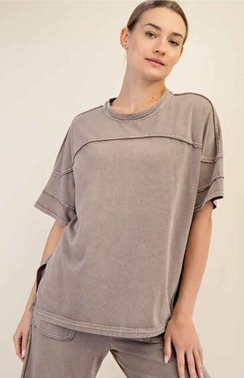 Mineral Washed Cotton Short Sleeve