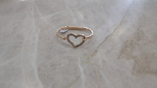 mixed metal heart bracelet