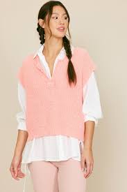 Patch Sleeveless Sweater