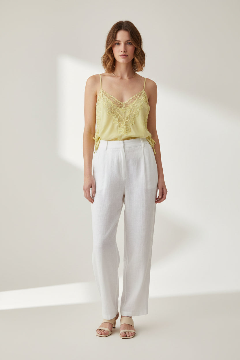 Wide Lace Side Tie Cami