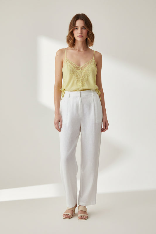Wide Lace Side Tie Cami