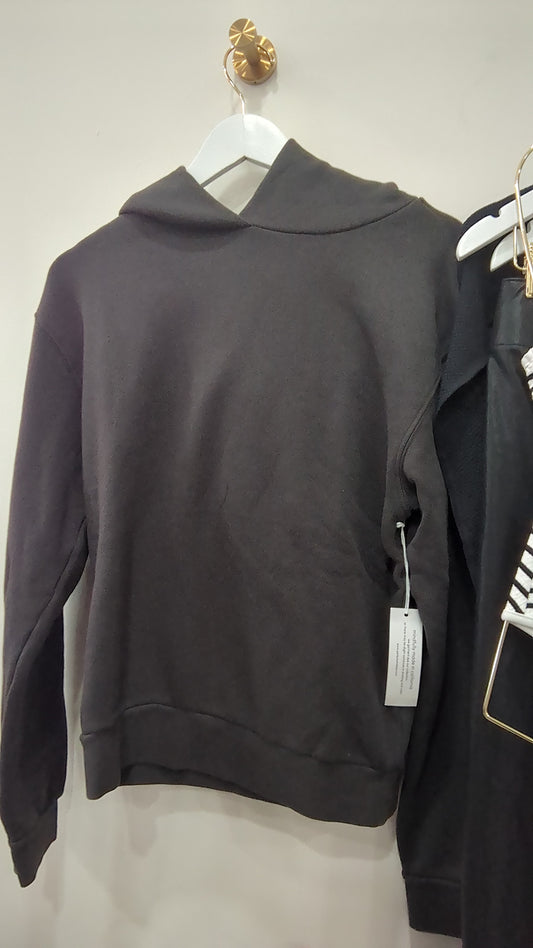 Heart Fleece Pullover Hoodie X-Small , Vintage black