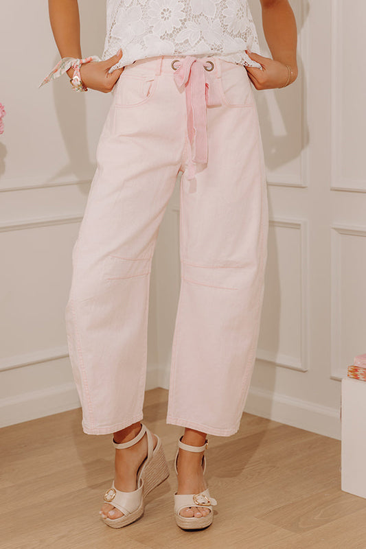 Mineral Washed Barrel Jeans