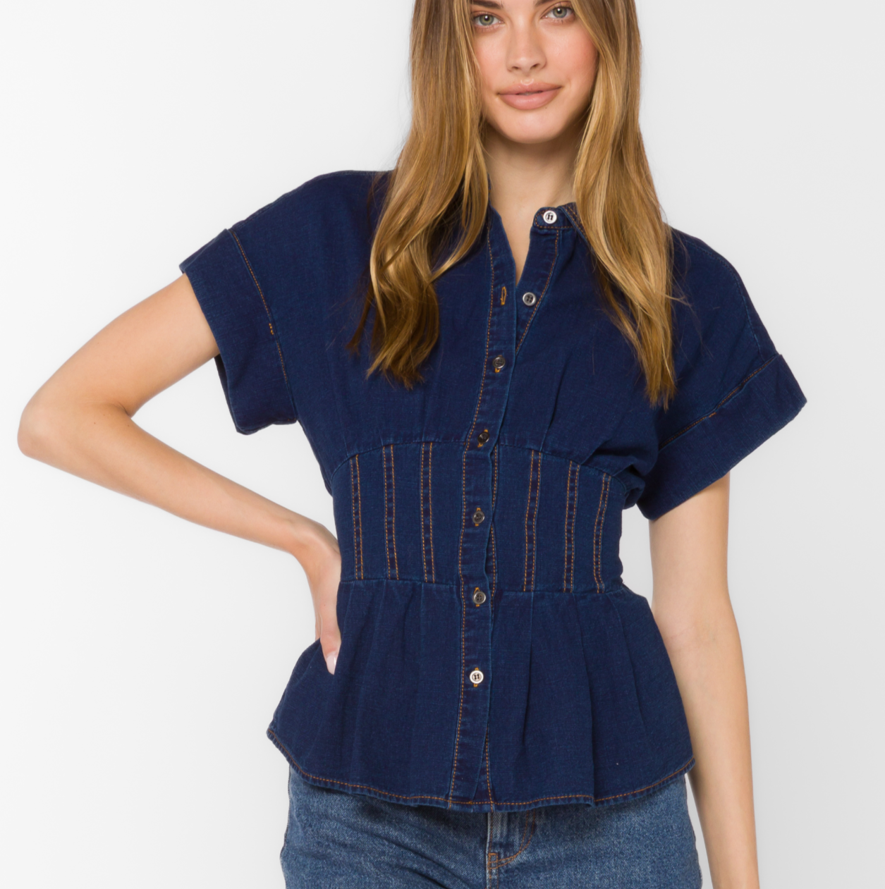 Downtown Denim Top