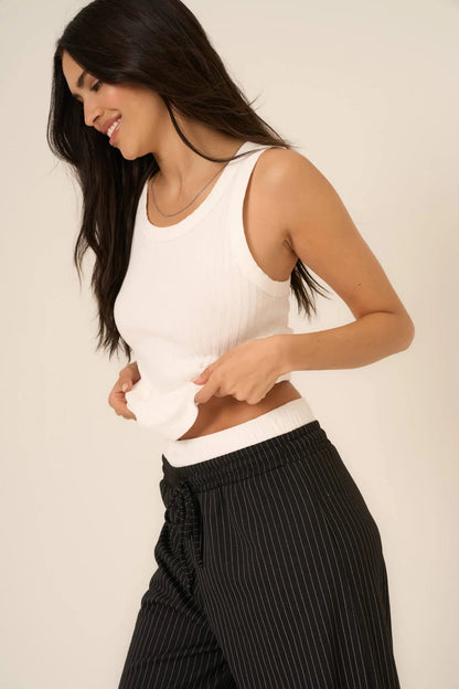 Cooper Rib Tank White
