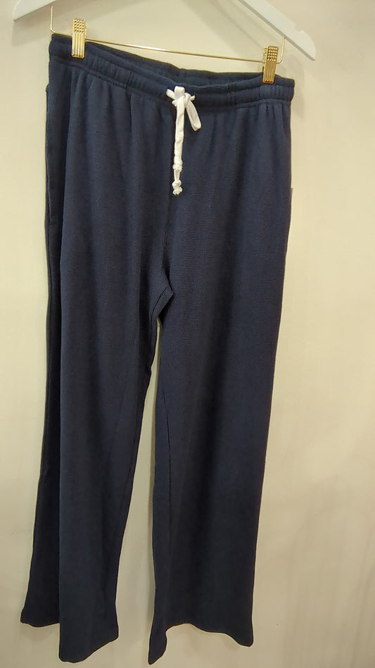 Navy Lightweight Wide Leg Pants