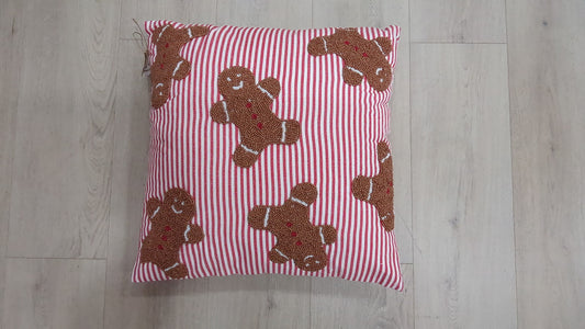 Gingerbread Beaded Pillow