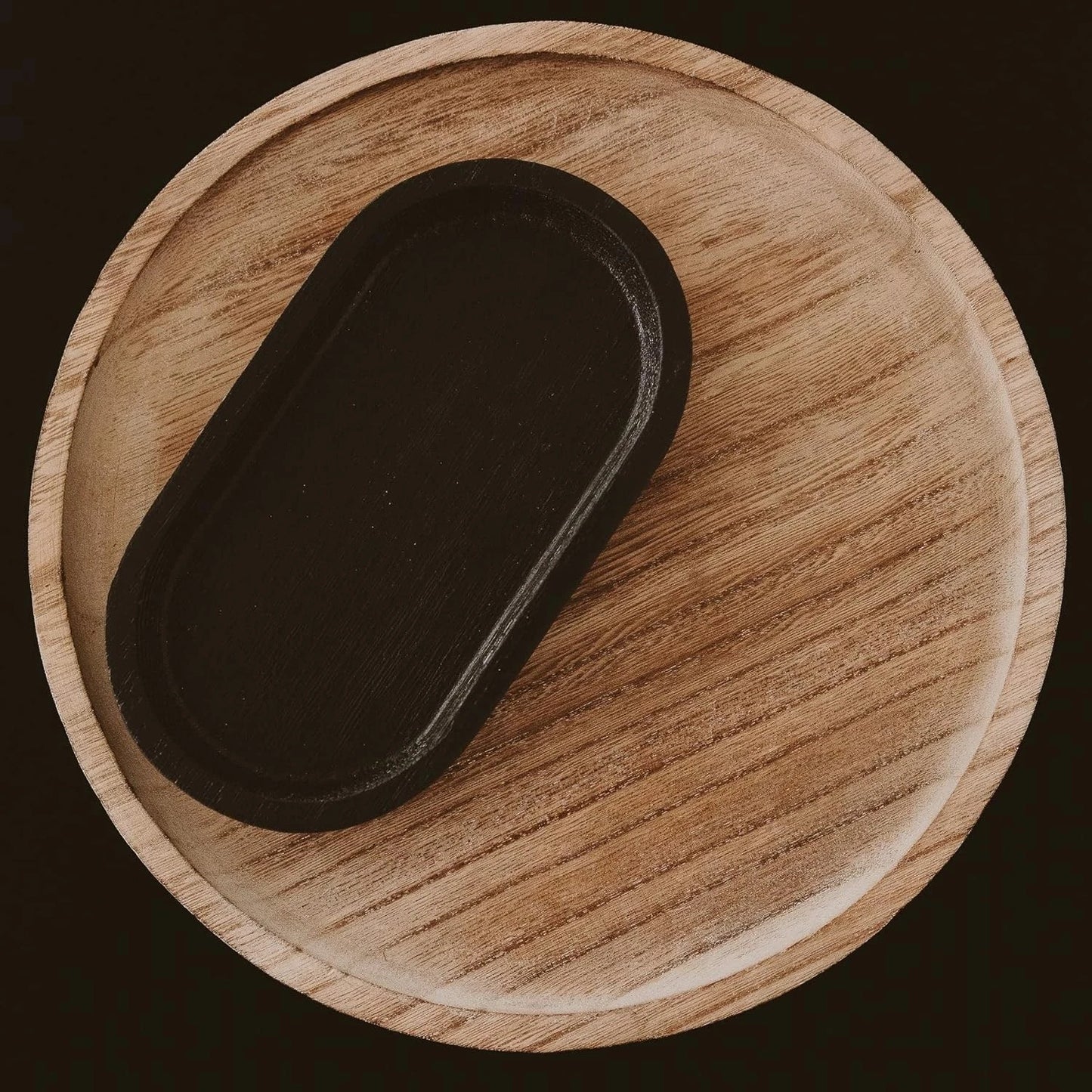 Small Wood Tray, black