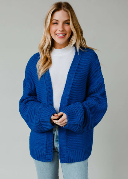 Blue Ski Knit Cardigan