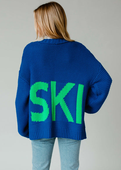Blue Ski Knit Cardigan
