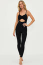 Jewel Waffle Catsuit, Black