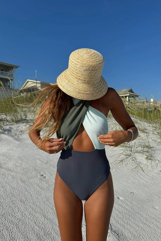 Jessica One Piece, Palm Paradise Colorblock