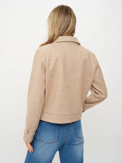 Katrina Herringbone Jacket, Camel