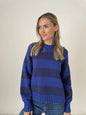 Madison Oversized Striped Sweater Navy