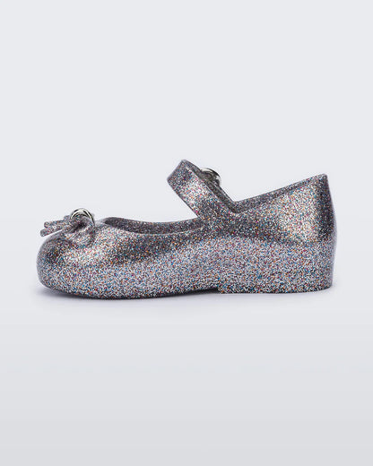 Mini Melissa Sweet Love Shoe - Silver Glitter