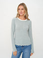 Lea Long Sleeve Layered Tee - Heather Grey