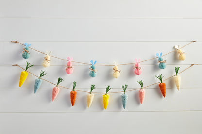 Bottle Brush Easter Garland Carrot