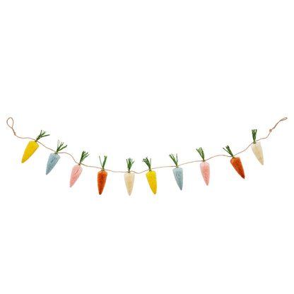 Bottle Brush Easter Garland Carrot
